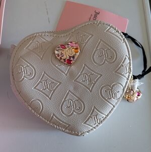 Juicy Couture Cream Heart Clutch